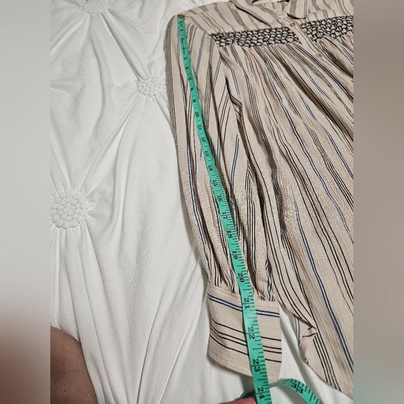 Floreat By Anthropologie Striped Nothfork Tunic Blouse - Picture 10 of 11
